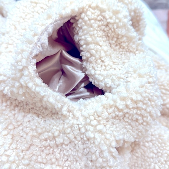 J. Crew Double Breasted Teddy Sherpa Topcoat NWOT SZ XL  BA523 Cream color - Picture 10 of 10